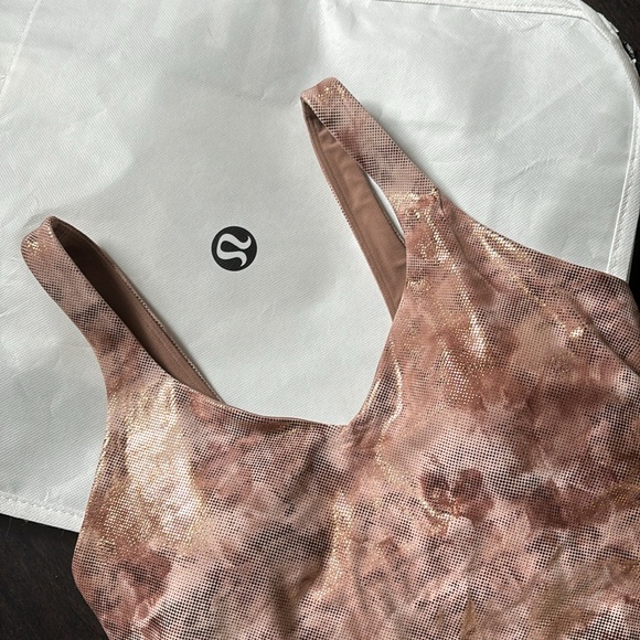 LULULEMON ALIGN WAIST-LENGTH TANK SHINE DIAMOND DYE MISTY SHELL CACOA FOIL SZ 6 - Picture 3 of 8